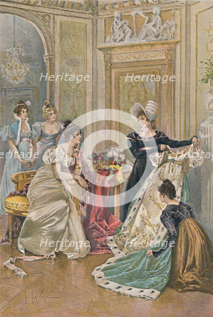 'A Favorite Occupation of Josephine', 1896. Artist: Unknown.