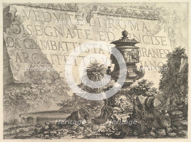 Frontispiece (Title page), 1748. Creator: Giovanni Battista Piranesi.