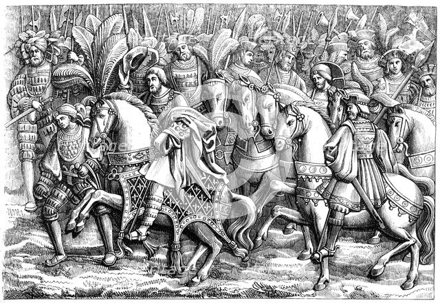 Meeting at the Field of the Cloth of Gold, c16th century (1849). Artist: Unknown