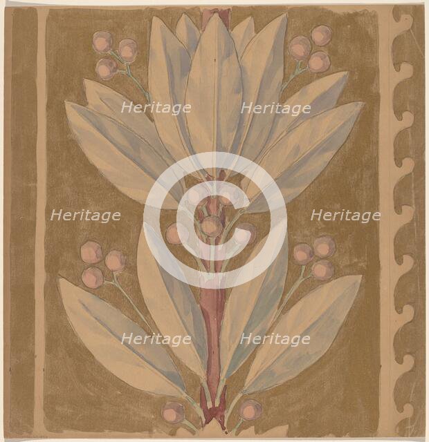 Study for a Border Design [recto], 1890/1897. Creator: Charles Sprague Pearce.