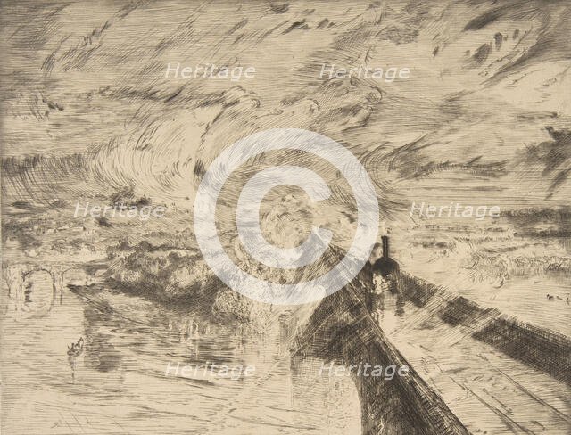 La locomotive, 1873. Creator: Felix Bracquemond.