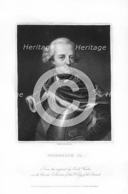 Frederick the Great, King of Prussia, (1836).Artist: E Scriven