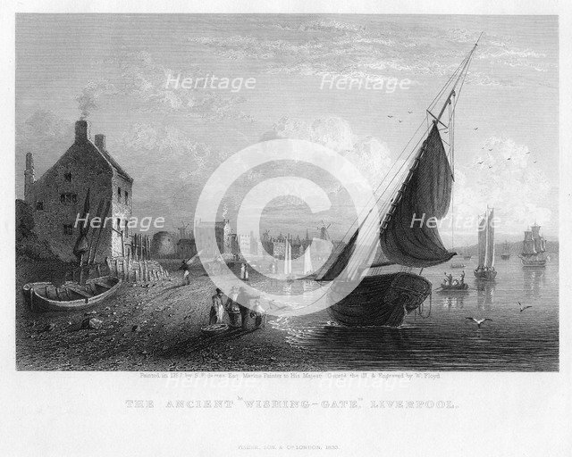 The Ancient 'Wishing-Gate', Liverpool, 1833.Artist: SF Serres