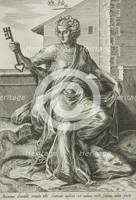 Temperance, 1560. Creator: Cornelis Cort.