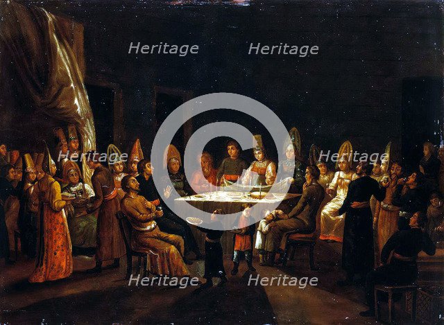Wedding in a Merchant's House, First quarter of 19th cen.. Artist: Anonymous  