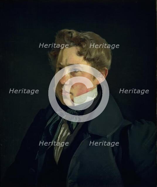 Portrait of the Painter and Lithographer P.H. Gemzoe, 1833. Creator: Christen Kobke.