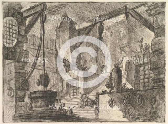 The Well, from Carceri d'invenzione (Imaginary Prisons), ca. 1749-50. Creator: Giovanni Battista Piranesi.