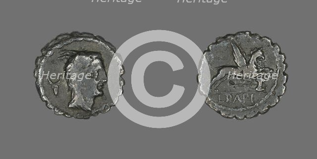 Denarius Serratus (Coin) Depicting the Goddess Juno Sospita, about 79 BCE. Creator: Unknown.