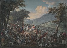 Emperor Alexander I and his entourage passed through the Vosges mountains in July 1815, 1825. Artist: Hoechle, Johann Baptist (1754-1832)