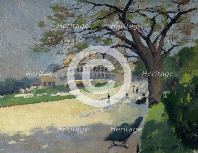 Le Palais du Trocadéro vu des jardins, c.1910. Creator: Jules Ernest Renoux.