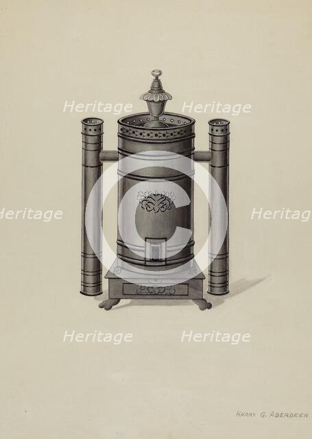 Stove, c. 1937. Creator: Harry G Aberdeen.