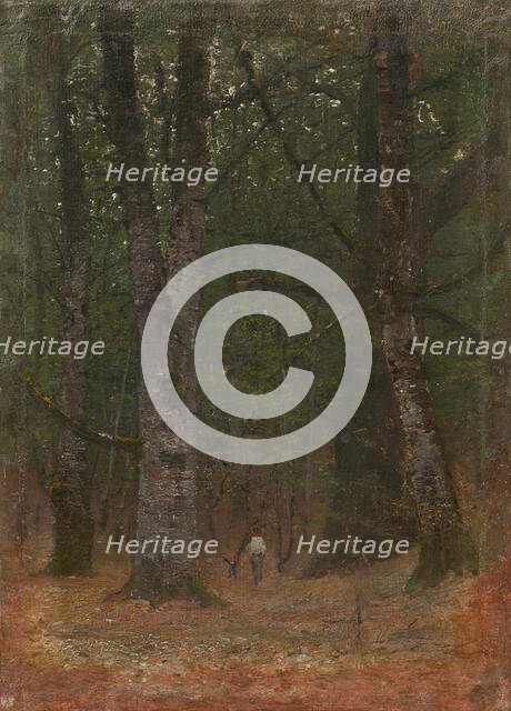 Man in the Woods, 1890-1900. Creator: Ladislav Mednyanszky.