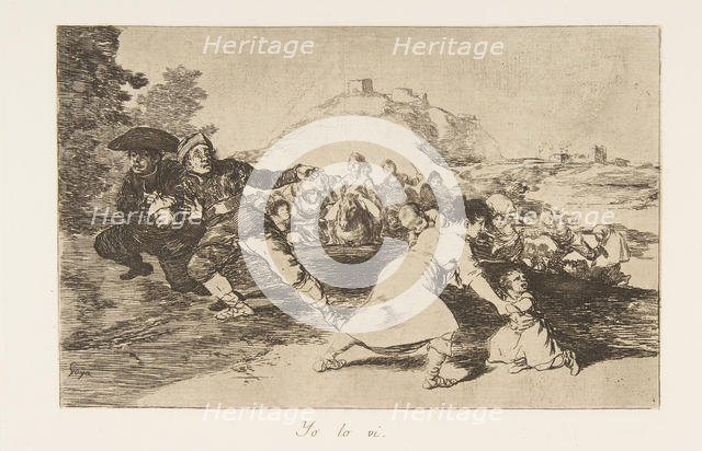 Plate 44 from 'The Disasters of War' (Los Desastres de la Guerra): 'I saw..., 1810 (published 1863). Creator: Francisco Goya.