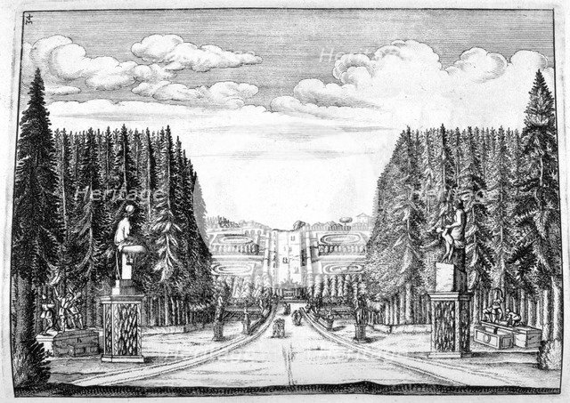 Chateau and garden design, 1664. Artist: Georg Andreas Bockler
