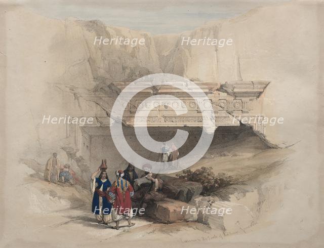 Entrance to the Tombs of the Kings, Jerusalem, 1839. Creator: David Roberts (British, 1796-1864).