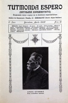 Cover of the gazette 'Tutmonda Espero - Kataluna Esperantisto', organ of the Catalan Esperanto mo…