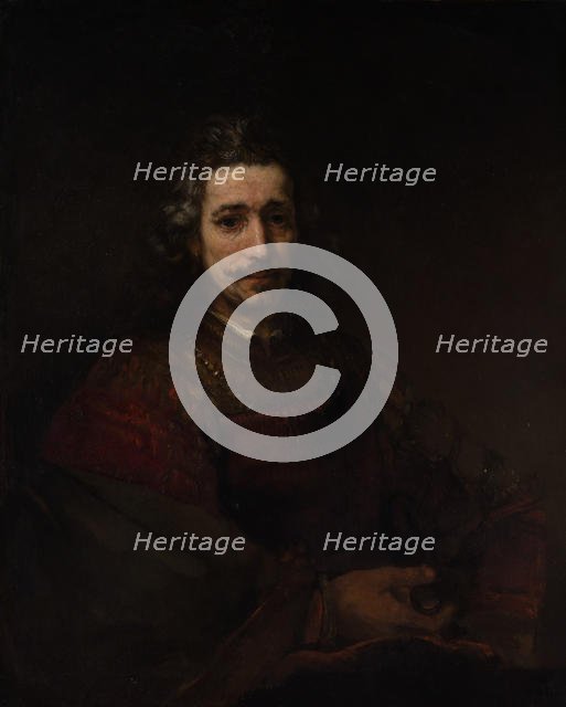 Man with a Magnifying Glass, early 1660s. Creator: Rembrandt Harmensz van Rijn.