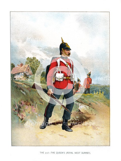 'The 2nd, The Queen's (Royal West Surrey)', c1890. Artist: Unknown