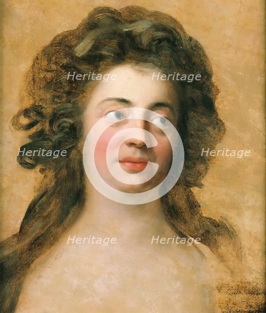 Portrait of Dorothea Friederike Schlegel (1764-1839), née Brendel Mendelssohn, c.1790. Creator: Graff, Anton (1736-1813).