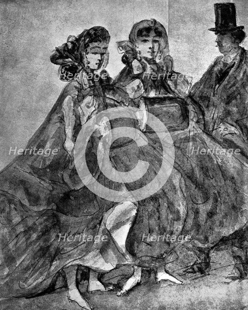 'In the Street', (1930).Artist: Constantin Guys