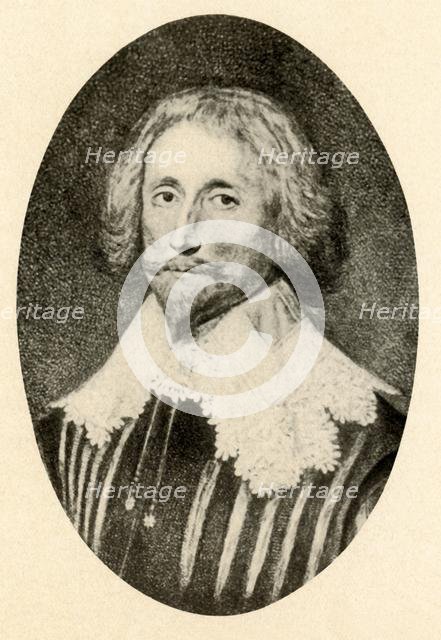 'Portrait of George Sandys, with slashed doublet and Vandyke collar', c1610-1630, (1937). Creator: Unknown.