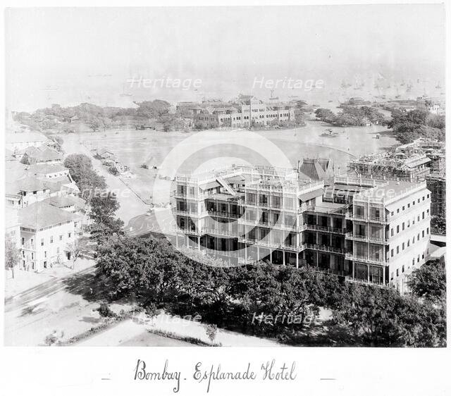 Bombay Esplanade Hotel, Late 1860s. Creator: Samuel Bourne.