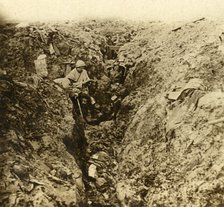 German trenches destroyed by shelling, Verdun, northern France, c1914-c1918. Artist: Unknown.