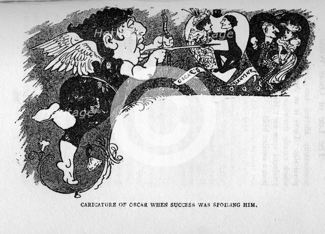 Caricature of Oscar when success was spoiling him, late 19th century. Creator: Unknown.