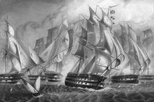 Sir Charles Napier's victory off Cape St Vincent, 5 July 1833 (c1857).Artist: DJ Pound