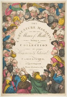 Title Page, The Caricature Magazine, or Mirror of Mirth, November 19, 1808. Creator: Thomas Rowlandson.