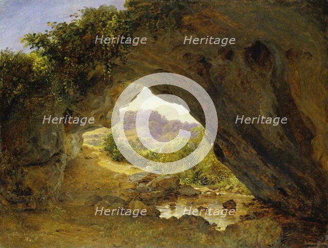 Arched Rocks by Civitella II, 1836. Creator: Carl Morgenstern.