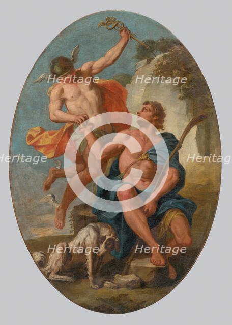 Mercury and Paris, 1730-1750. Creator: Johann Heinrich Schonfeld.