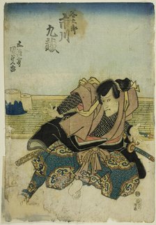 The actor Ichikawa Kuzo II as Tanigoro, c. 1842. Creator: Utagawa Kunisada.