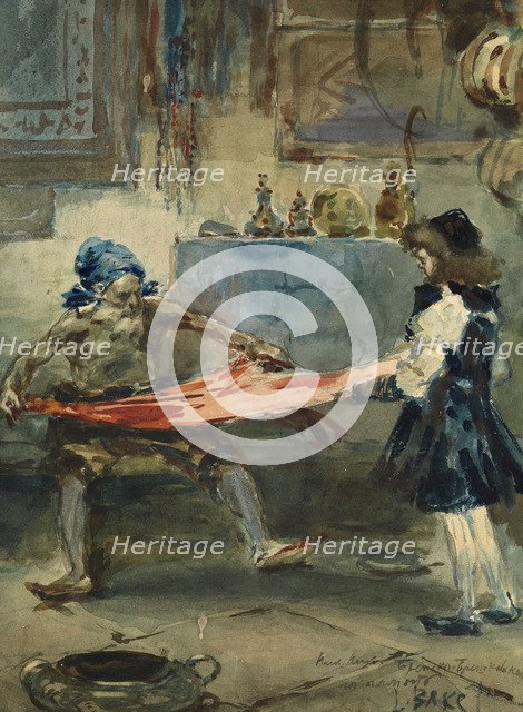 Oriental Scene. Artist: Bakst, Léon (1866-1924)