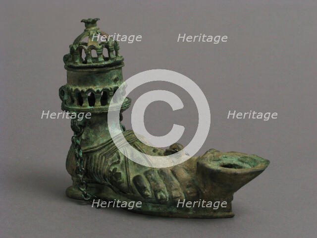 Hanging Lamp in the Form of a Sandaled Right Foot, Byzantine, 5th century. Creator: Unknown.