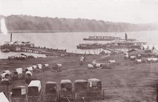 Belle Plain, Virginia. Potomac River, Upper Wharf, 1864. Creators: James Gardner, Tim O'Sullivan.