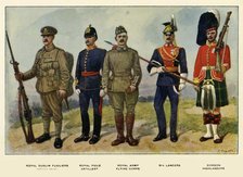 'Types of the British Army', 1919. Creator: Richard Simkin.