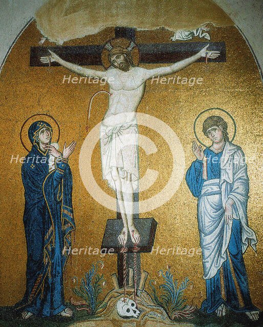 The Crucifixion, 11th century. Creator: Byzantine Master.