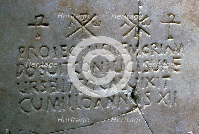 Early Christian funerary inscription. Artist: Unknown