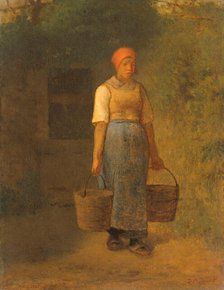 Girl carrying Water, c.1855-1860. Creator: Jean Francois Millet.