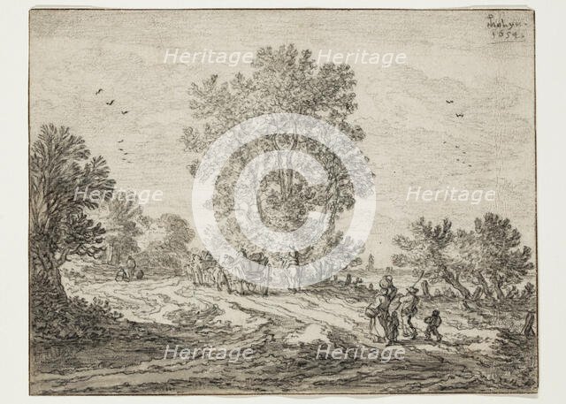 Landscape with Figures, 1654. Creator: Pieter Molijn.