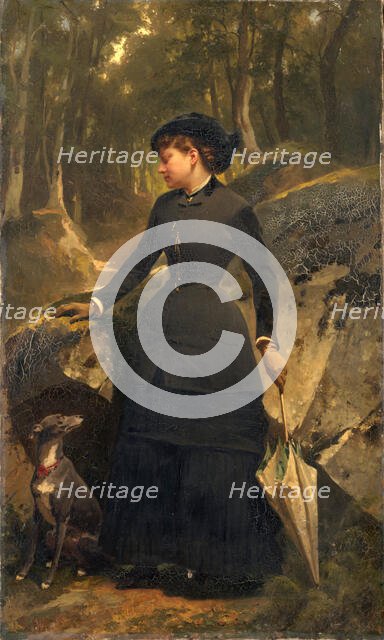 Marie Giraud, daughter of painter Charles Giraud, niece of Eugène Giraud, 1881. Creator: Pierre Francois Eugene Giraud.