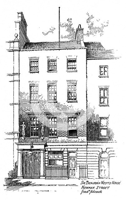 Sir Benjamin West's house, Newman Street, London, 1912. Artist: Frederick Adcock