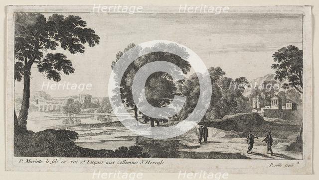Landscape with Figures. Creator: Gabriel Perelle (French, c. 1603-1677).