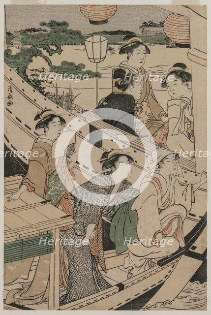 Boating Party on the Sumida River, 1789. Creator: Torii Kiyonaga (Japanese, 1752-1815).