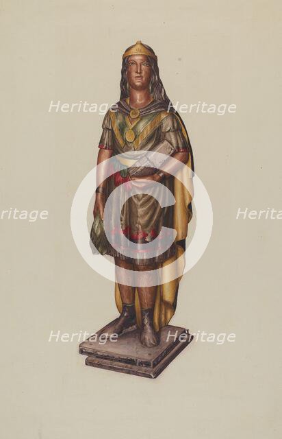 Indian Figure, 1935/1942. Creator: Unknown.