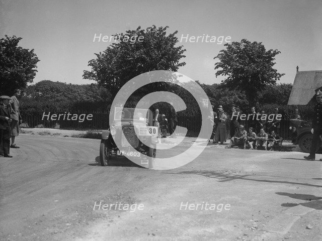 Austin 7 competing in the B&HMC Brighton Motor Rally, 1930. Artist: Bill Brunell.