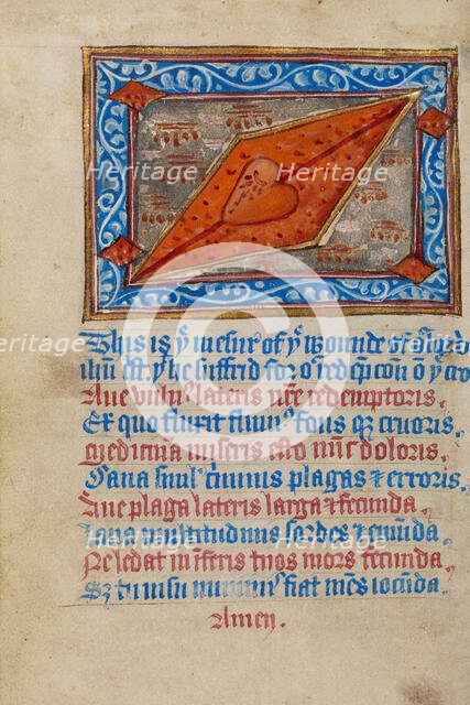 The Side Wound of Christ, about 1480-1490. Creator: Unknown.