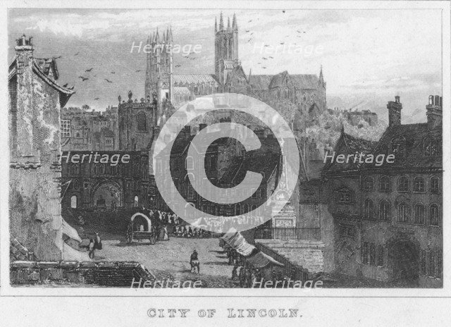 'City of Lincoln', 1845. Artist: Thomas Dugdale.