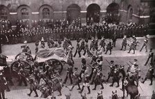 Funeral procession of King Edward VII, Whitehall, London, 20 May 1910.  Creator: Unknown.